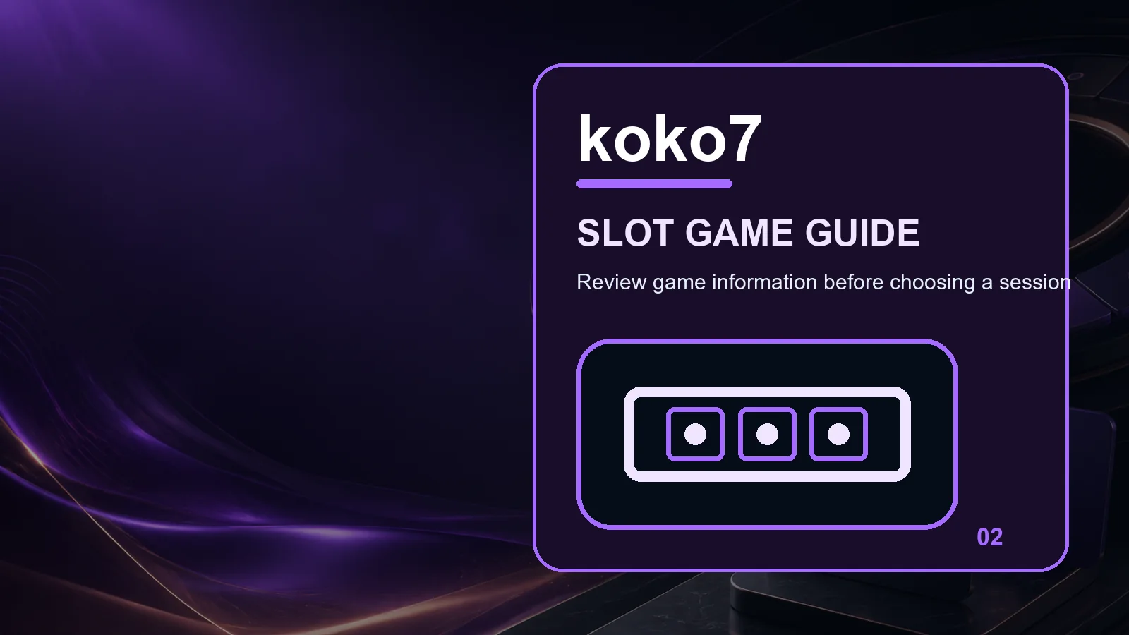 koko7 slots full-width visual guide 2